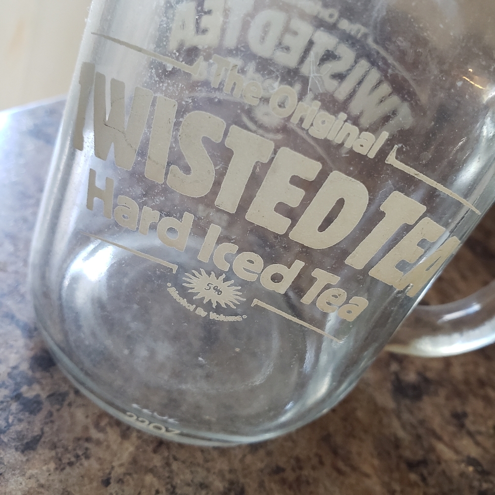 twisted tea mason jar glass with handle 22oz